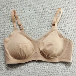 Honeylove Crossover contour bra wireless mesh beige bra